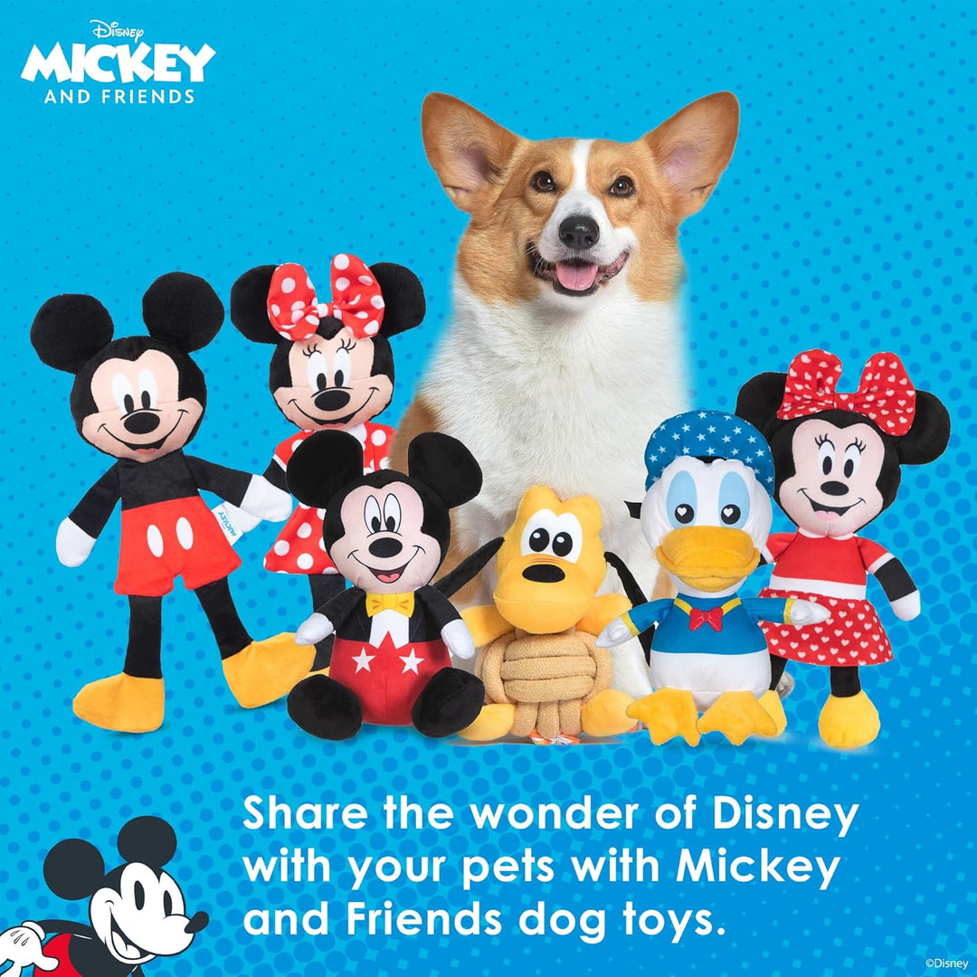 Disney for Pets Minnie Mouse Hundespielzeug aus Plüsch, quietschend mit flachem Knister-Körper, 34,3