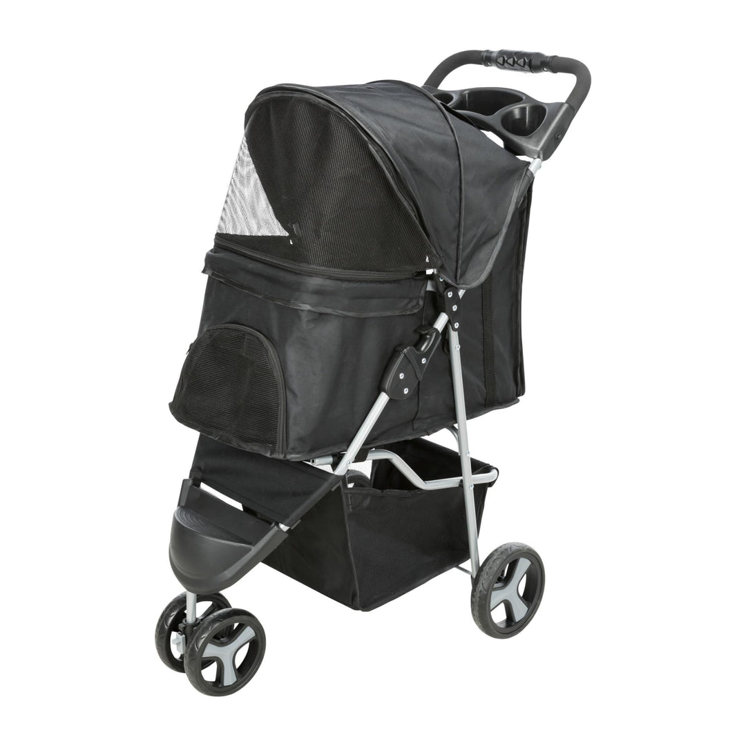 TRIXIE Buggy für Hunde, 47 × 100 × 80 CM, 4,6 kg - extra leicht, schwarz, bis 11 kg belastbar - 2895