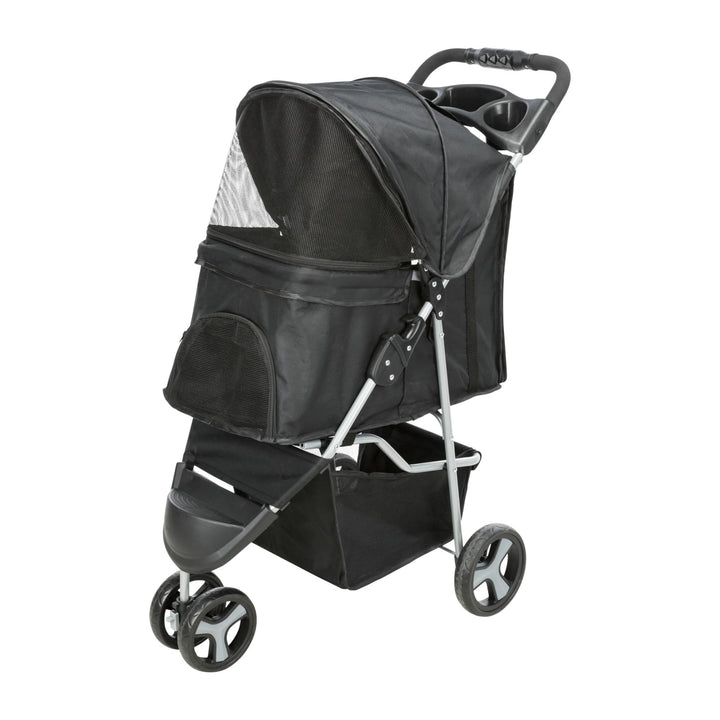 TRIXIE Buggy für Hunde, 47 × 100 × 80 CM, 4,6 kg - extra leicht, schwarz, bis 11 kg belastbar - 2895