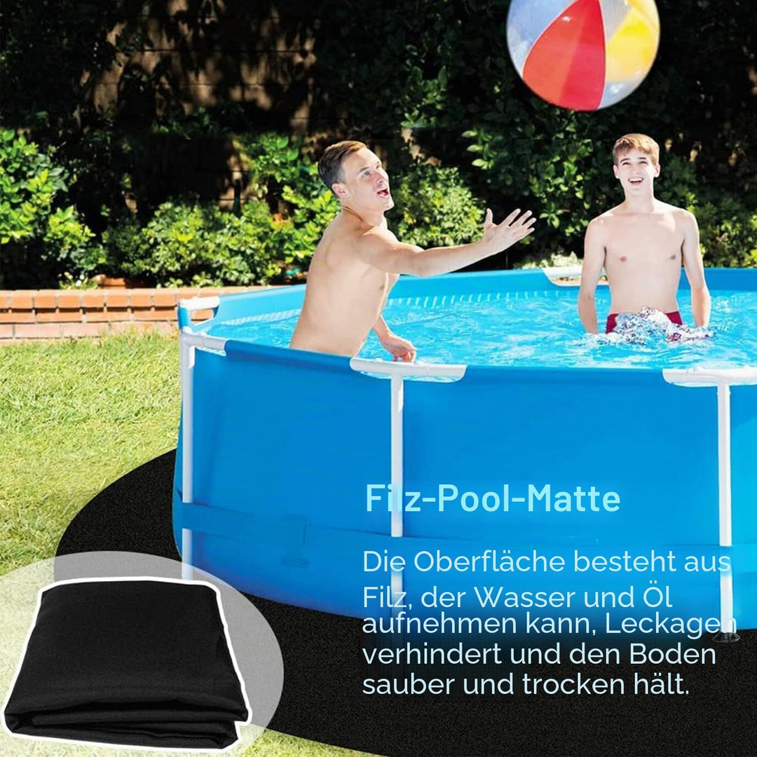 300CM Whirlpool Poolmatten Schutzboden, Pool Bodenmatte,Outdoor Poolunterlage Poolmatten Schutzboden