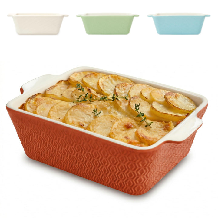 Praknu Auflaufform Klein aus Keramik für 2 Personen - Mini Auflaufform für Tiramisu &amp; Auflauf - Extr