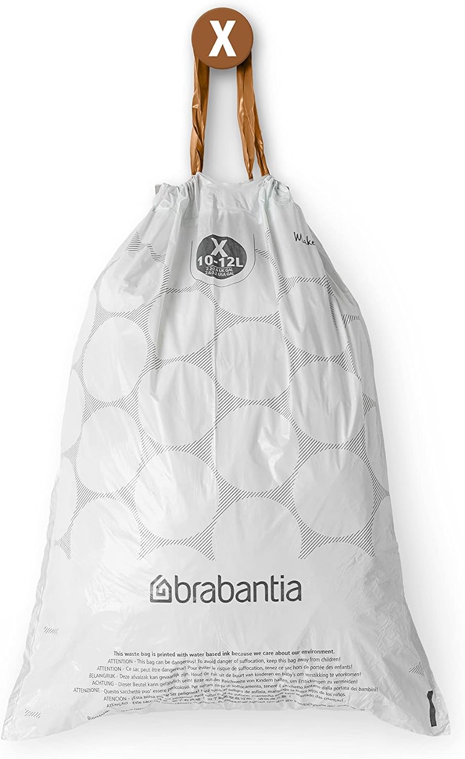 Brabantia Müllbeutel, Weiss, 200 Bags Weiss - Code X 200 stück (1er Pack), Weiss - Code X 200 stück