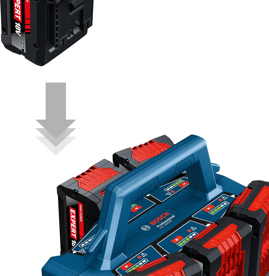 Bosch Professional 18V System Multi-Ladegerät GAL 18V6-8 (inkl. Akkuladestrom: 8A, inkl. L-BOXX-Adap