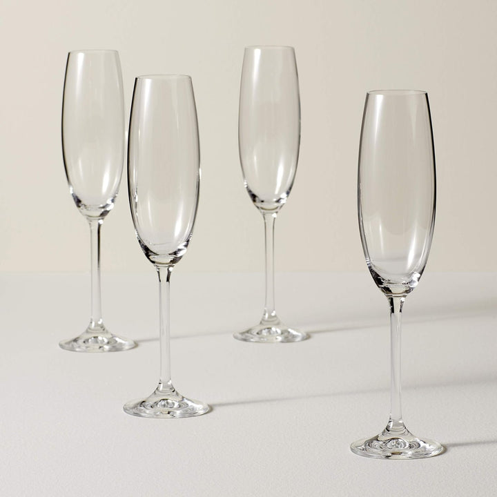 Lenox Tuscany Classics Toastflöten-Set, 4-teilig, Glas, Transparent, 4 Count (Pack of 1), 4 Champagn