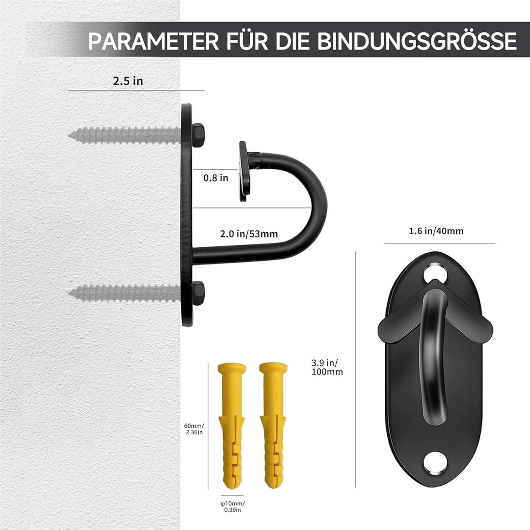 Wand-/Deckenhalter für Widerstandsbänder – Fitness-Haken für Schlingentrainer, Krafttraining & Homeg