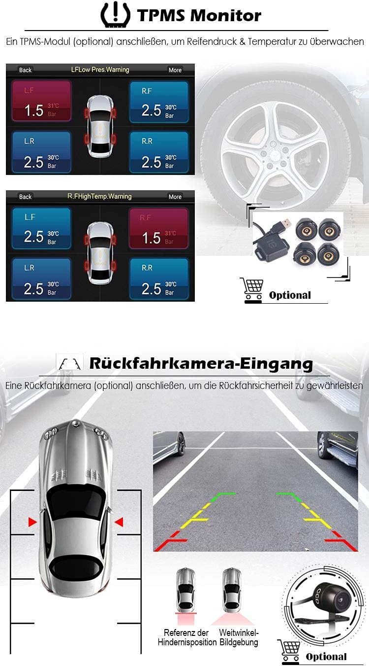 Erisin 8-Kern 4GB RAM 64GB ROM Android 11 Autoradio Bluetooth für Alfa Romeo Mito, Autoradio mit Nav