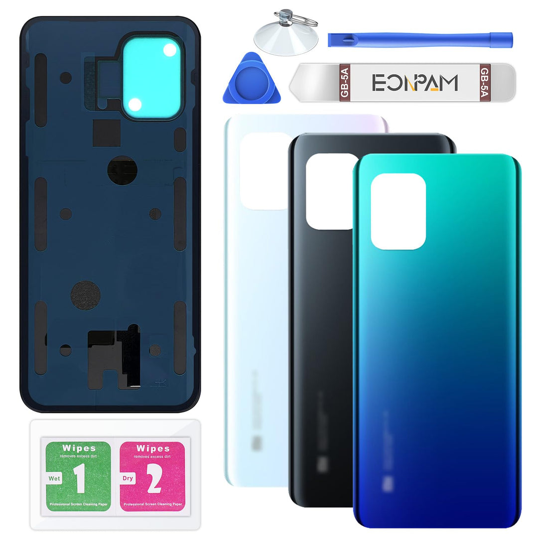 Akkudeckel für Xiaomi Mi 10 Lite 5G Rückseite Glas Original Backcover Back Glas Ersatz mit Reparatur