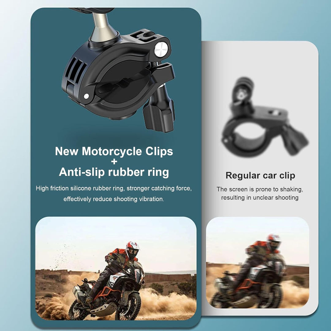 REYGEAK Fahrrad Lenker Halterung Klemme Motorrad Rohrhalterung Kompatibel für GoPro Hero 12/Hero 11/