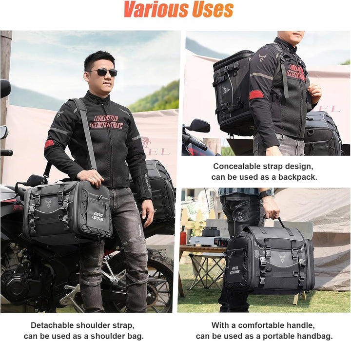 MIGHTYDUTY Motorrad Hecktasche Expandable 55-70L wasserdichte Faltbare Durable Multifunktionale Port