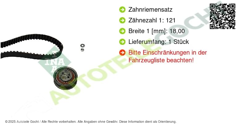 INA 530 0159 10 Zahnriemensatz