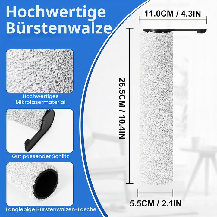 Bürstenwalze und Filter Zubehörset für JONR ED12 Pro Max Nass Trockensauger Ersatzteile (2 bürste, 2
