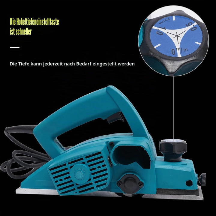 Elektrohobel, (800 W, bis 2mm Spantiefe, grosse Messerwelle, automatischer Parkschuh, inkl. Parallel