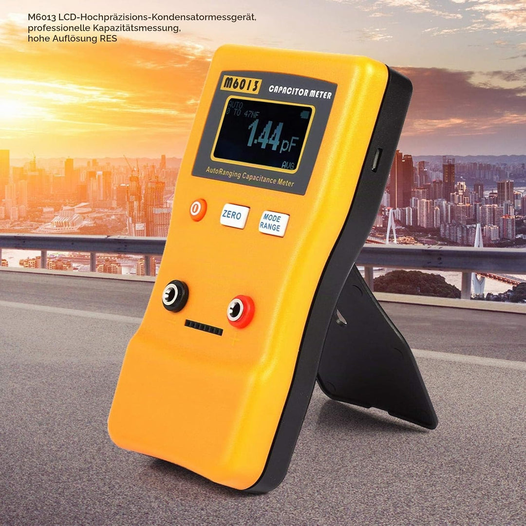 BuyWeek Kondensatormessgerät, Hochpräzises Digitales Kapazitätsmessgerät LCD Kondensator Tester für
