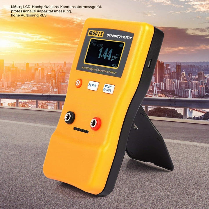 BuyWeek Kondensatormessgerät, Hochpräzises Digitales Kapazitätsmessgerät LCD Kondensator Tester für