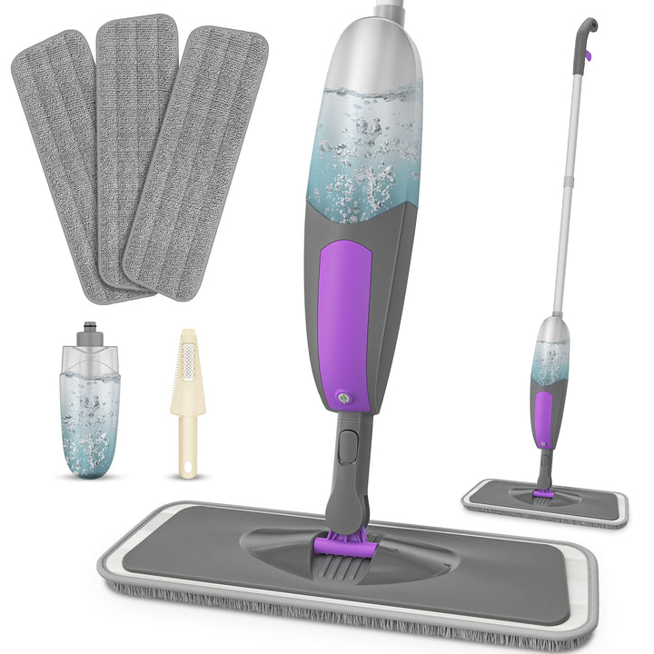 Wischer mit Sprühfunktion - HOMSIER Spray Mop Bodenwischer Sprühwischer für Schnelle Reinigung mit 5