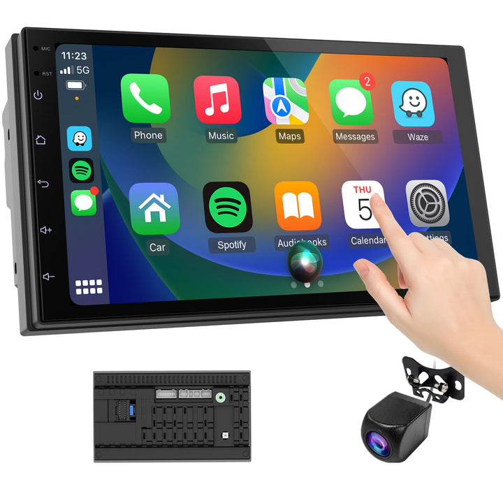 7 Zoll 2Din CarPlay Bildschirm,für Apple CarPlay & Android Auto,Rückfahrkamera, Mirror Link, Bluetoo