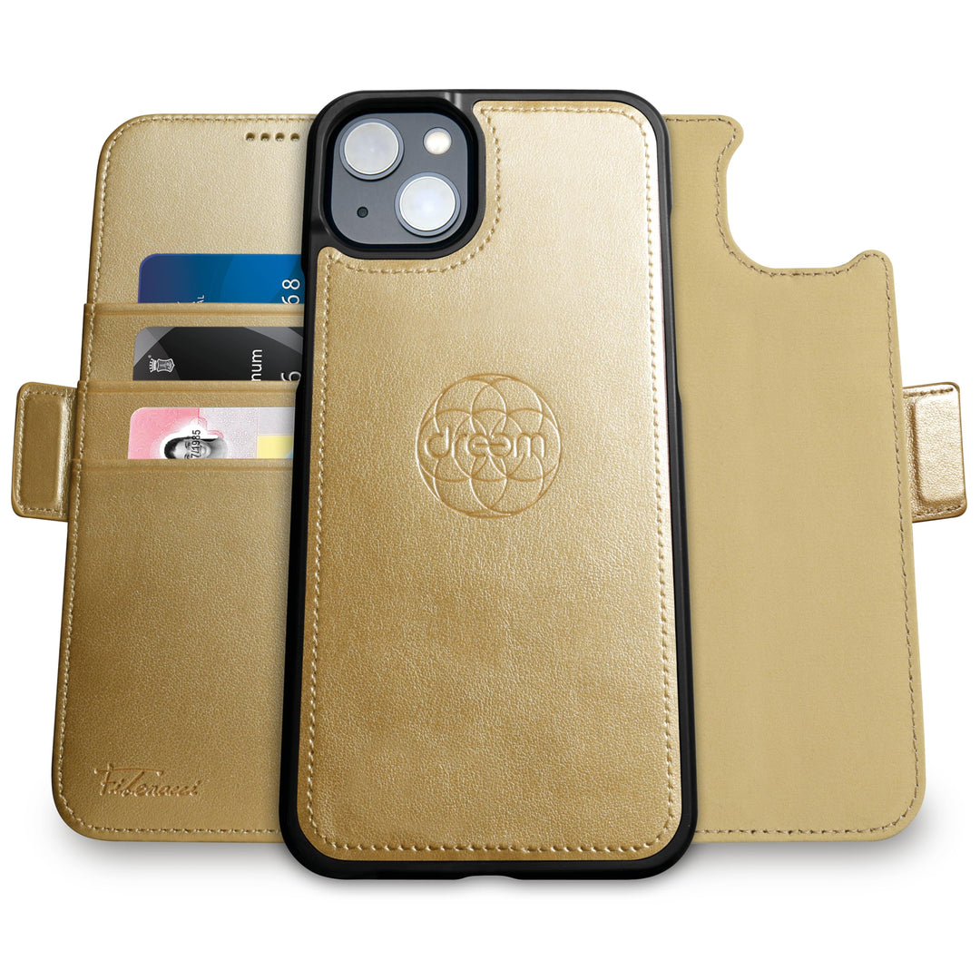 Dreem Fibonacci iPhone 14 Plus Brieftaschen-Etui / 2-in-1 stossfestes Etui und abnehmbares Folio aus