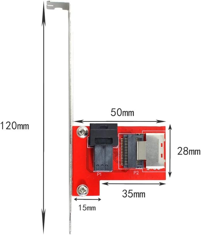 NFHK PCI-Express 4.0 Mini SAS SFF-8087 to SAS HD SFF-8643 PCBA Female Adapter with Bracket