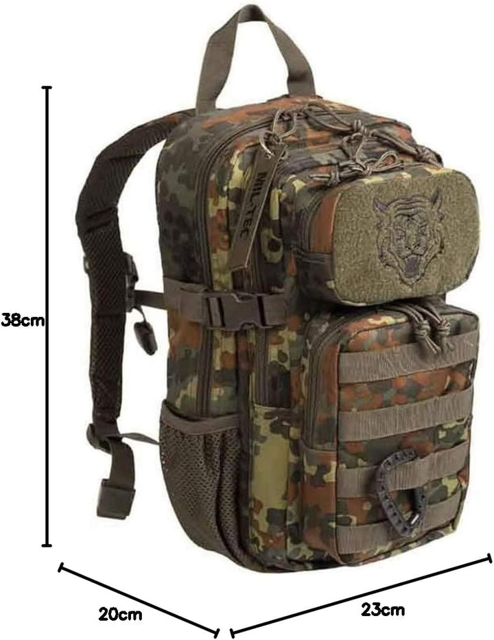 Mil-Tec US Assault Pack Kinderrucksack (14l) • Taktischer Rucksack für Schule, Outdoor, Militär, Wan