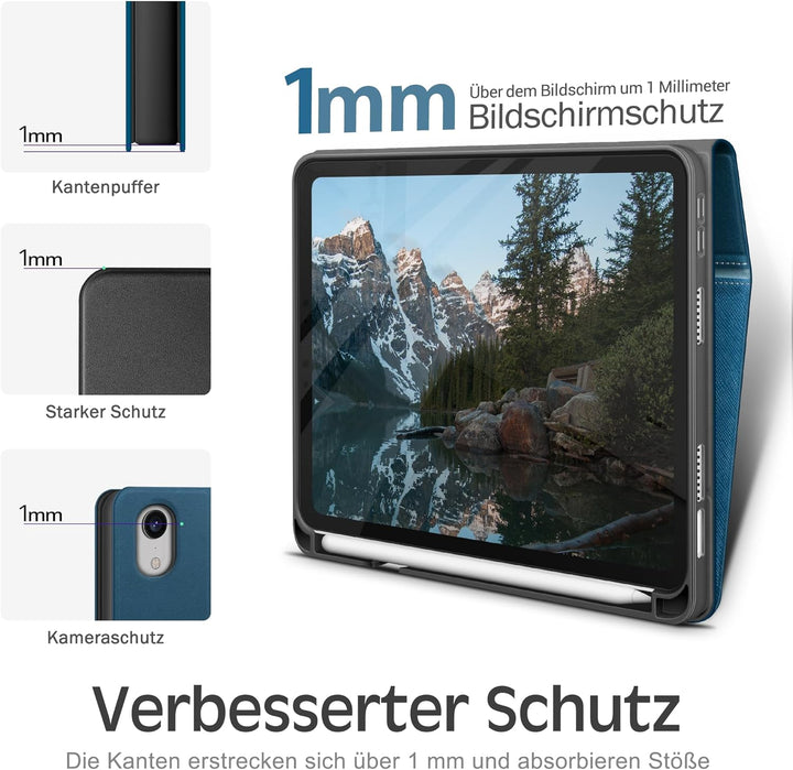 KingBlanc Hülle für iPad mini 7 (A17 Pro), iPad mini 7./6. Generation (2024/2021 8,3 Zoll) mit Penci