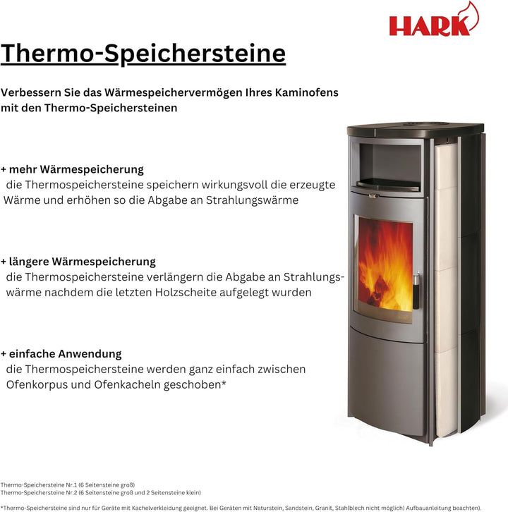 HARK 6x Thermospeichersteine für Kaminöfen