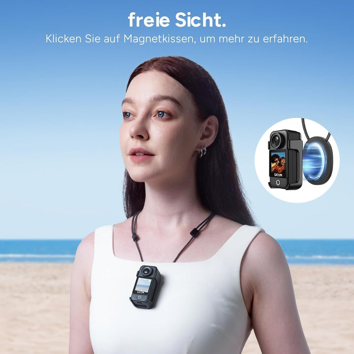 SJCAM C300 Vlogging Camera 4K,7 Stunden Akkulaufzeit, 6-Achsen-Stabilisierung, Dual-Touchscreen,30 m