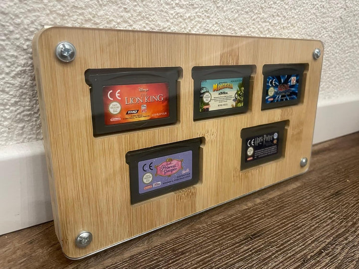 LiftWood Sammelrahmen Aufsteller kompatibel mit acht 8 NintendoGameBoy Advance Spiel Halter Display