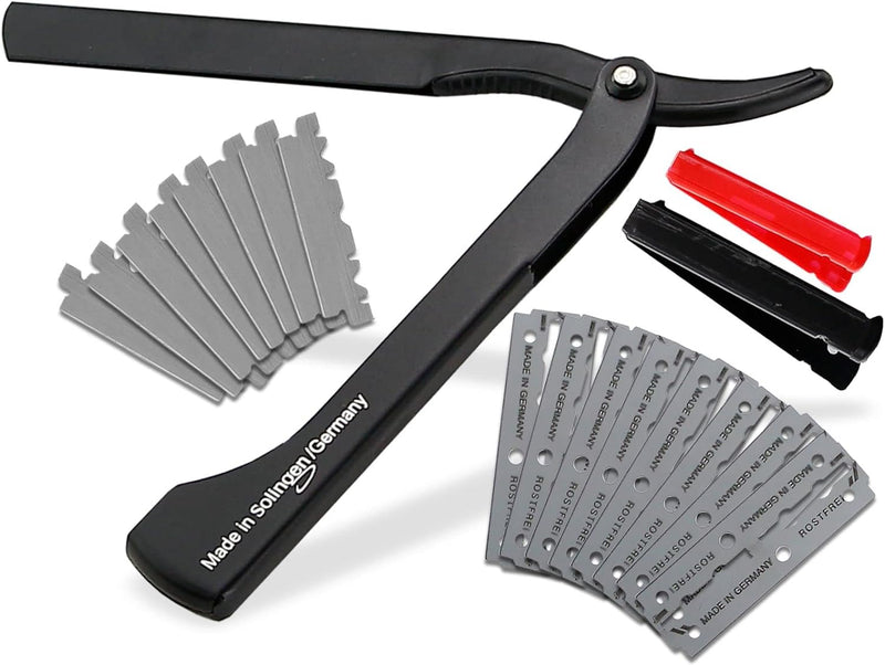 Solinger Rasiermesser Rasier-Set für Männer mit Wechselklingen Made in Germany Bartpflege Messer mit