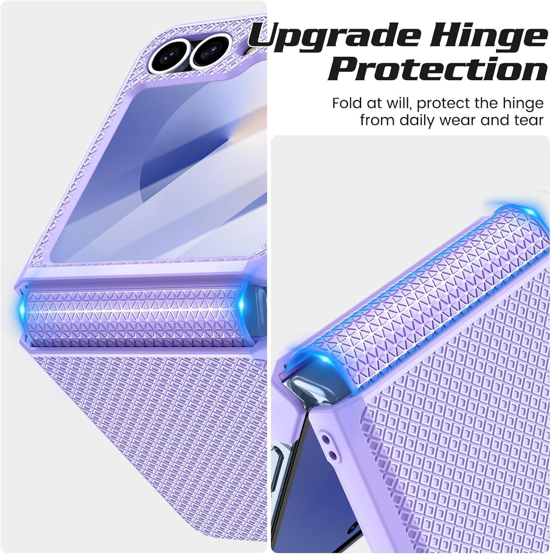 Doeshine für Samsung Galaxy Flip 6/Z Flip 7 FE Hülle [Not for Flip 7] mit Scharnierschutz & Displays
