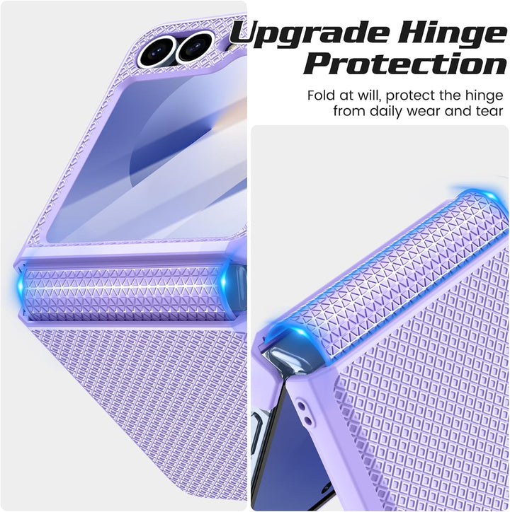 Doeshine für Samsung Galaxy Flip 6/Z Flip 7 FE Hülle [Not for Flip 7] mit Scharnierschutz & Displays
