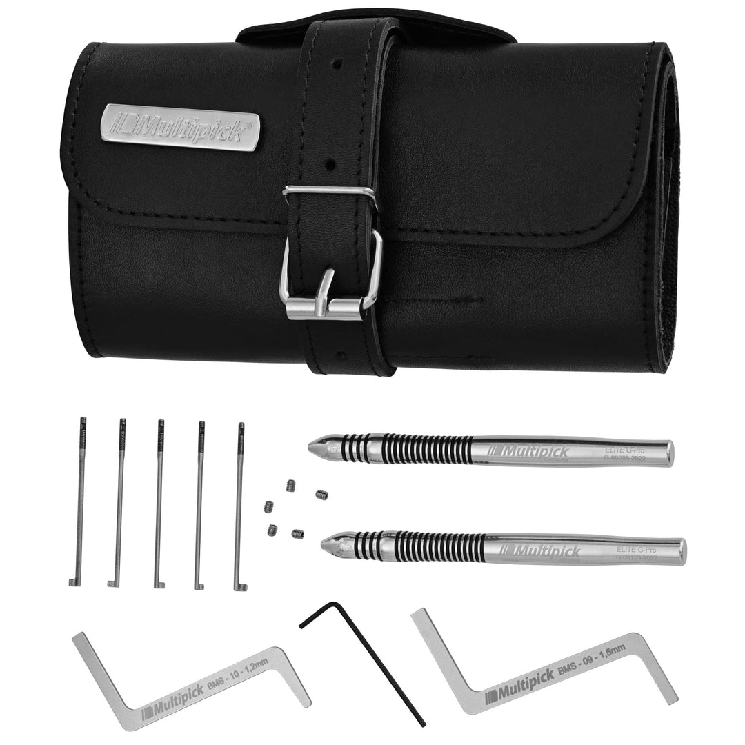 MULTIPICK G-Pro Starter Lockpicking Set - Wechselbare Flag-Pick Klingen, Dietrich Profi Set - Lockpi