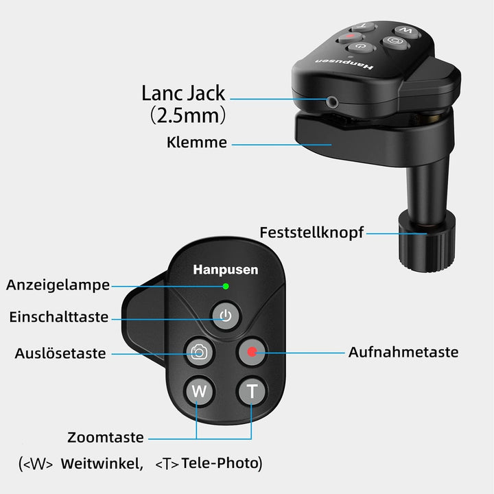 Camcorder Zoom Remote Controller Zoom Fernbedienung für Camcorder, Verschlussauslöser & Video Aufneh