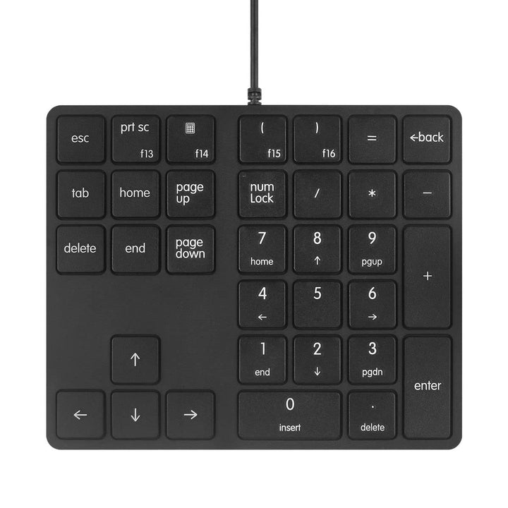 Qisan Numeric Keypad Wired Numpad 34 Tasten Tragbare Tastatur USB Externe Mini Slim Tastatur Magicfo