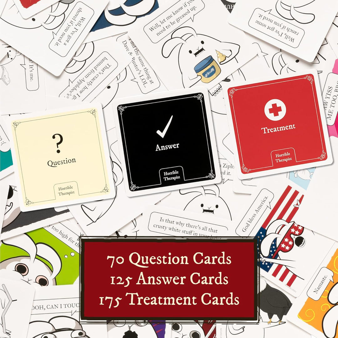 Exploding Kittens Horrible Therapist: Extra Horrible Edition by 3-8 Players - Ages 17+ - 15 Minutes