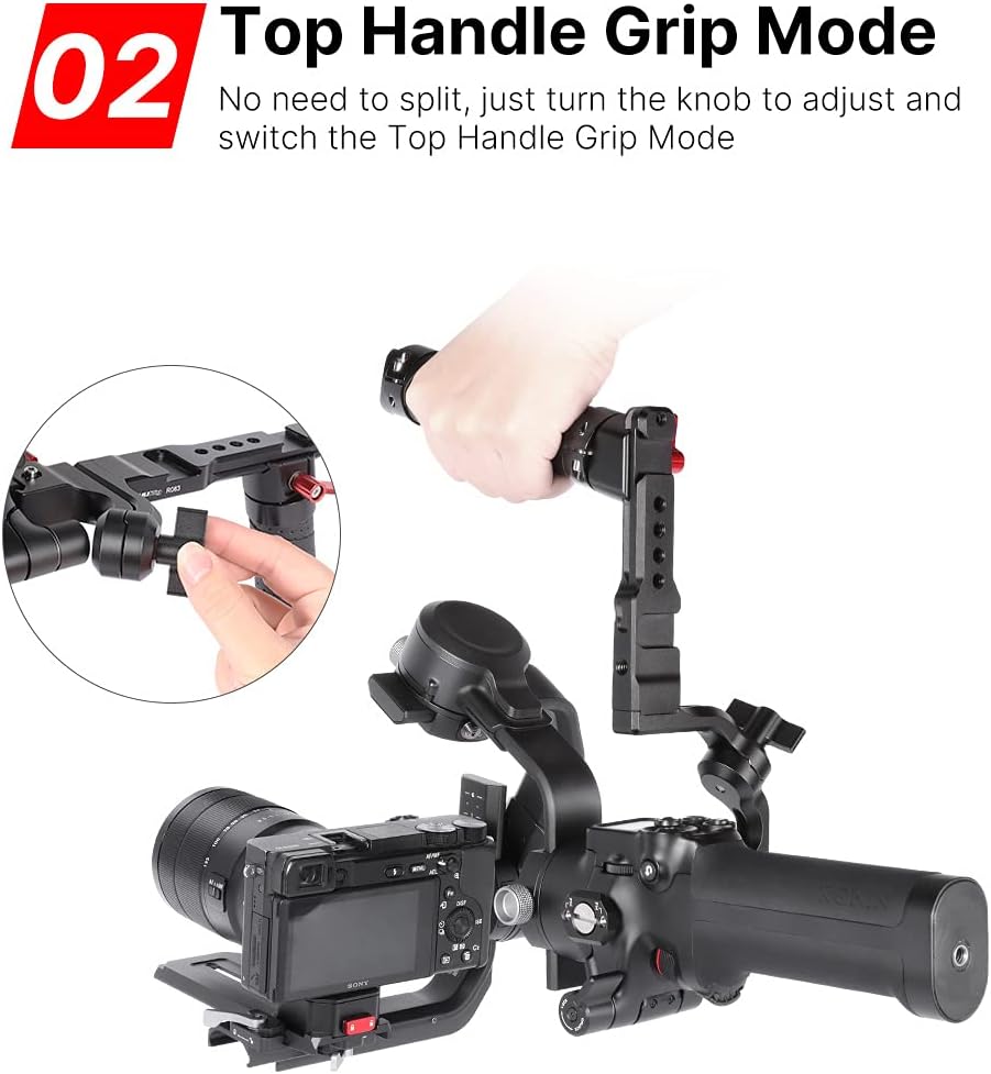 Fututech Klappbarer Griff, Verschiedene Formen, für DJI Ronin SC 2 RS2 RS3 RS3 Pro Handgriff, tragba