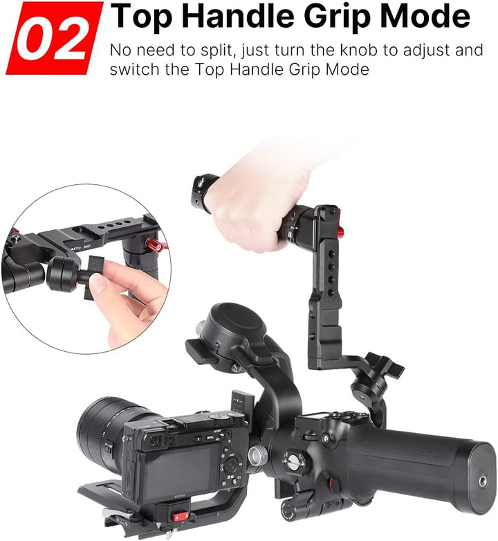 Fututech Klappbarer Griff, Verschiedene Formen, für DJI Ronin SC 2 RS2 RS3 RS3 Pro Handgriff, tragba