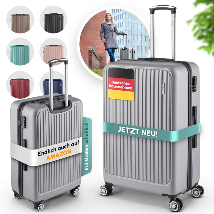 Easy Move Hartschalenkoffer Reisekoffer 64x44x26cm - Stabiler Trolley Koffer Mittelgross Gross mit 4