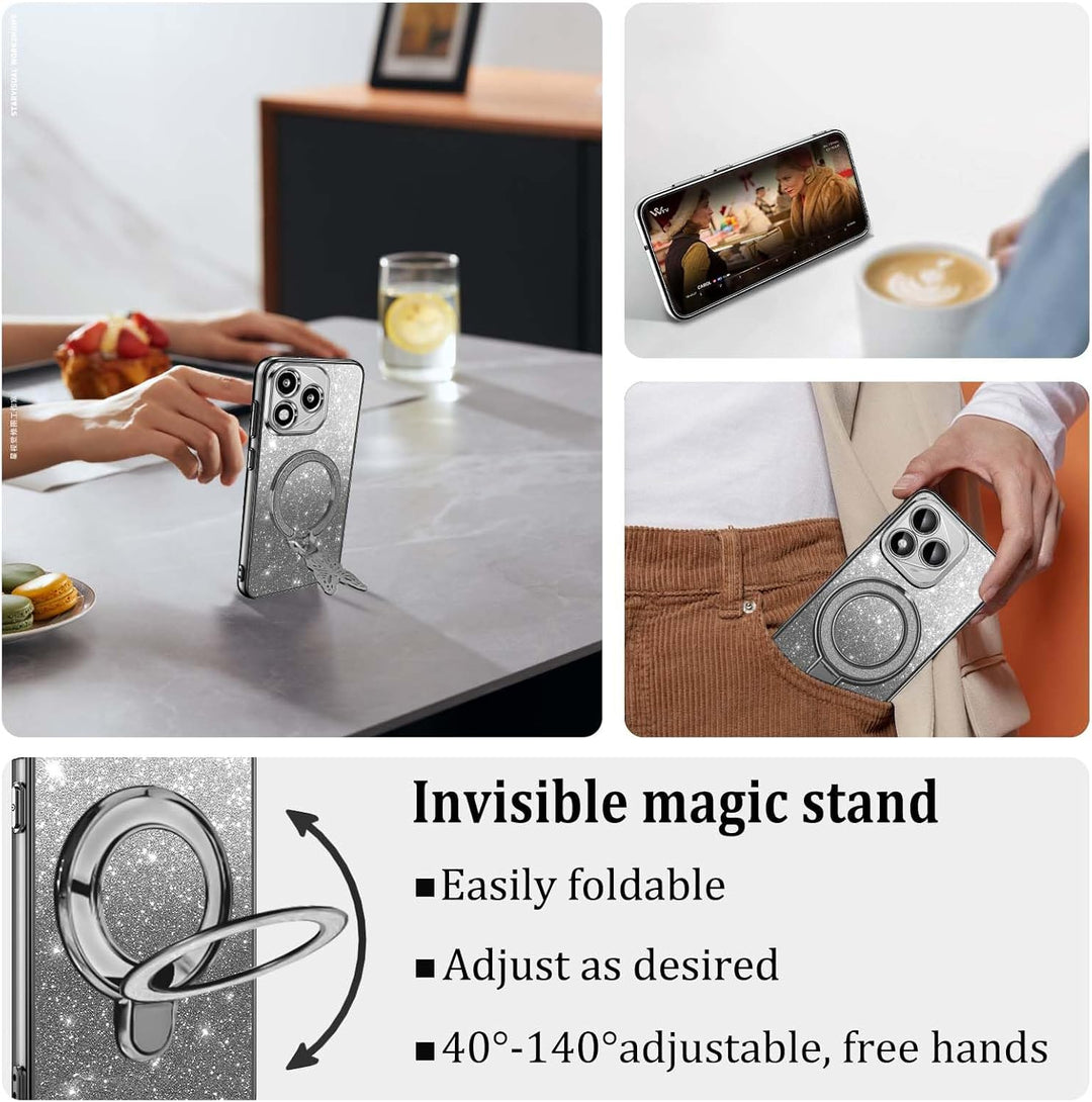 HandyHülle für Honor 400 Lite Hülle mit Band,[Mit Abnehmbarem Handykette] Transparente Silikon Stoss