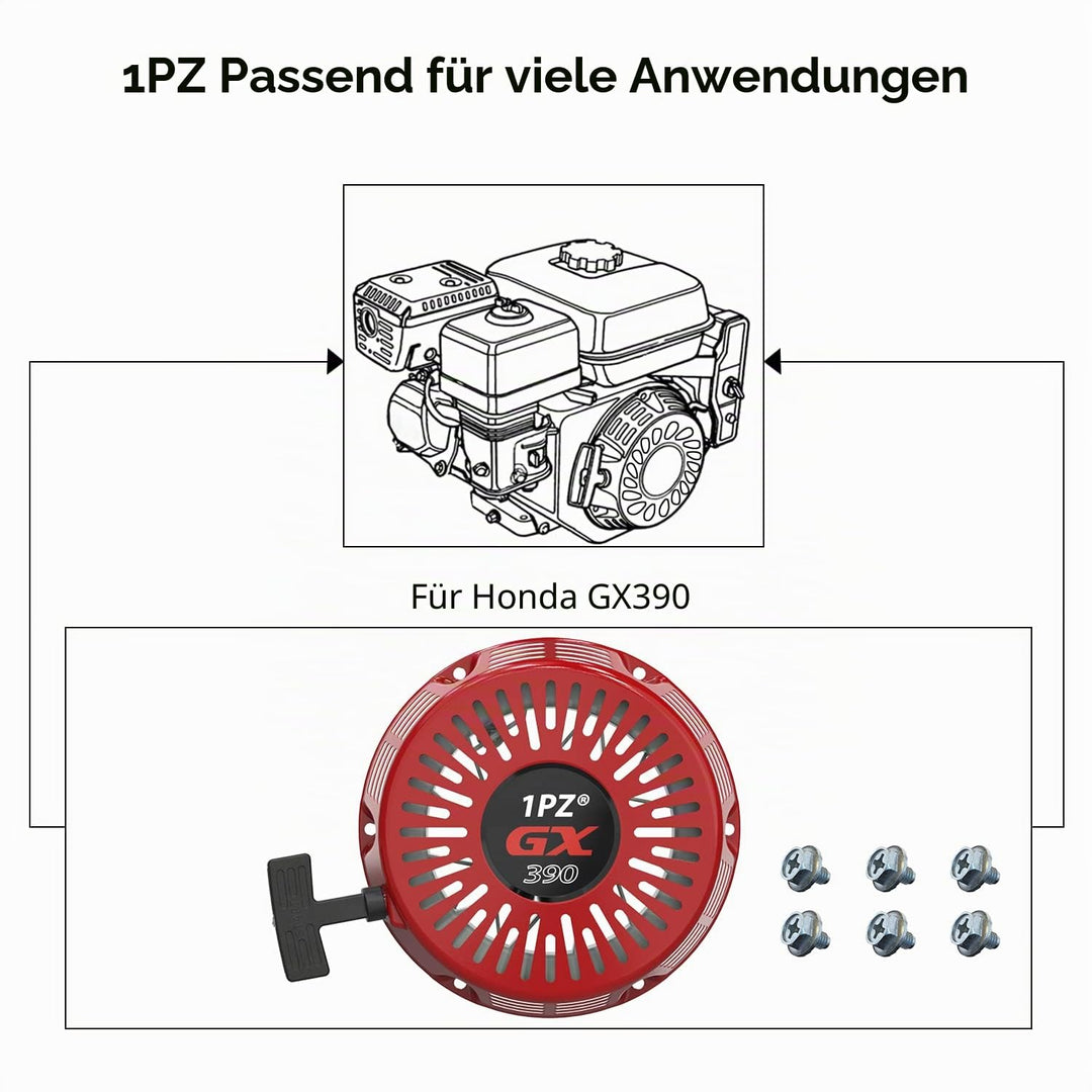 1PZ FPS-X39 Anlasser mit Rückholfunktion Recoil Starter Pull Start Ersatz für Honda GX340 GX390 GX61