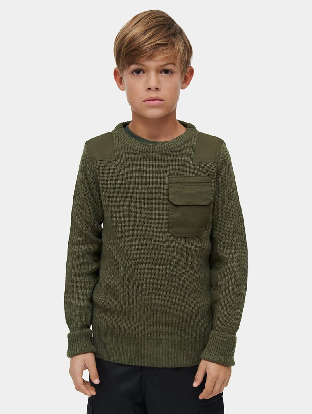 Brandit Kids BW Pullover, Grössen 122 bis 176 122-128 Olive, 122-128 Olive