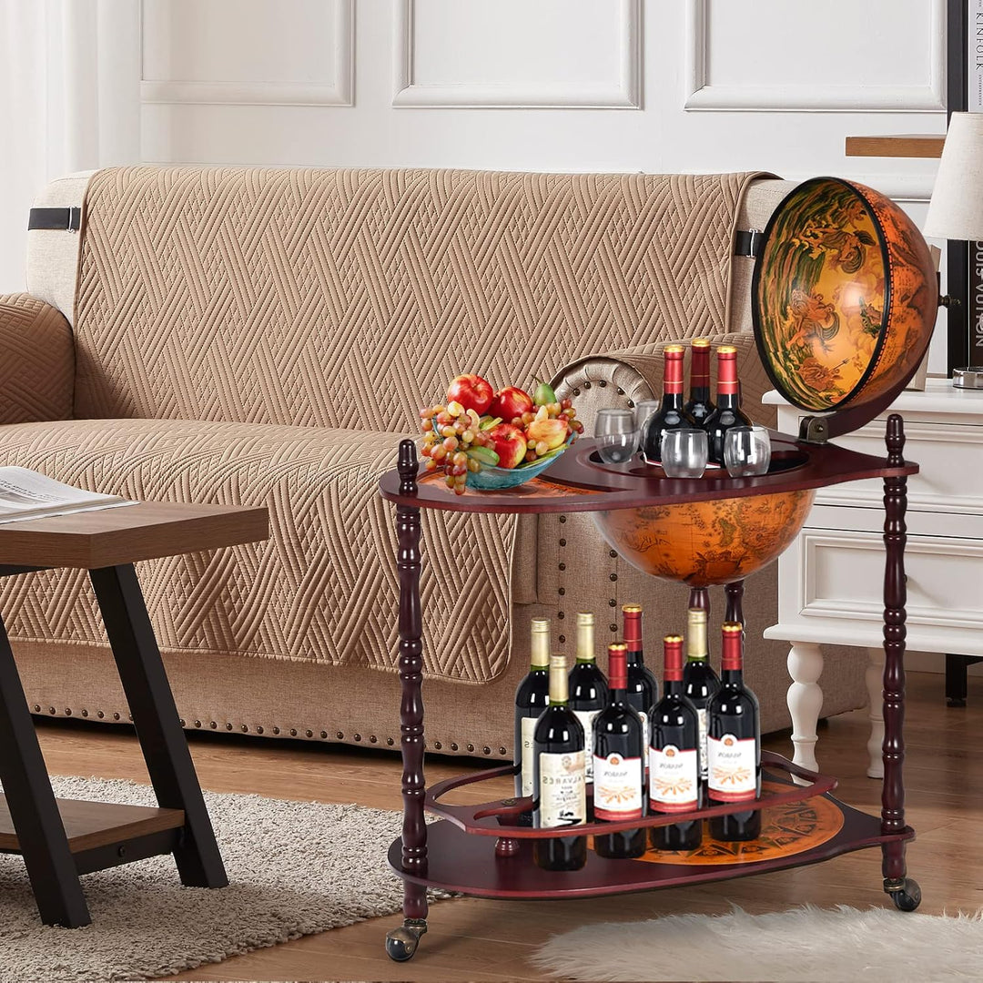COSTWAY Globusbar Minibar Weltkugel Weinregal Flaschenregal Globus Bar Hausbar Cocktailbar Dekobar T