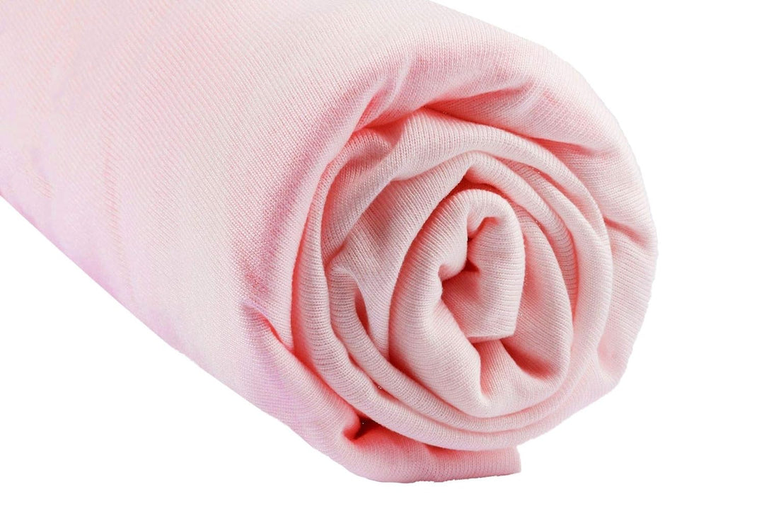 3 Spannbetttücher Bambus – 60 x 120 – Rosa Weiss Taupe