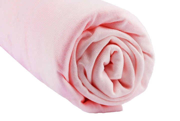 3 Spannbetttücher Bambus – 60 x 120 – Rosa Weiss Taupe