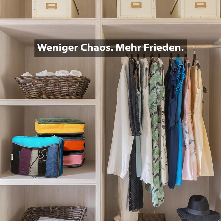 OW-Travel Koffer Organizer Set (4 Stück) Einfach zu Organisierende Packtaschen für Koffer. Packwürfe