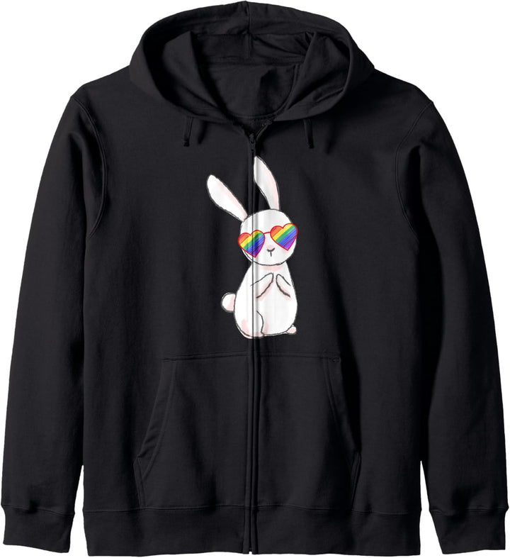 Gay Bunny Gay Pride Stuff LGBTQ Teen Girl Regenbogen Kapuzenjacke