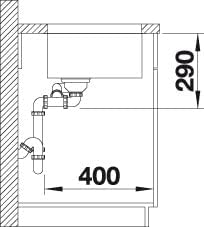 BLANCO ANDANO 340/180-U | Edelstahl | Einbauart: Unterbau | Hauptbecken links | ohne Ablauffernbedie