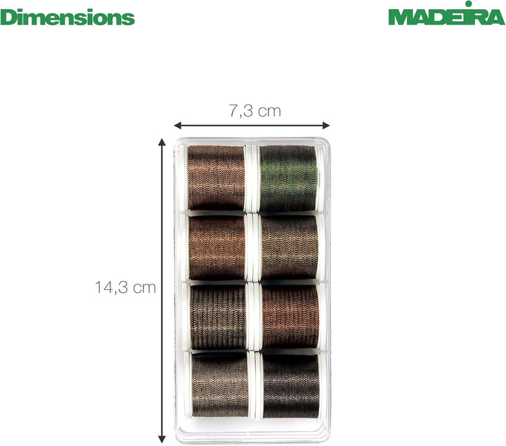 Madeira Geschenkbox: Metallisch: Soft: 8 x 200m: Spools, Sortiert