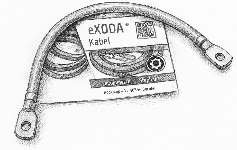 Exoda Batteriekabel 35 mm² 20cm M8 Rot flexibel 99 Prozent Kupfer Auto Boot Motorrad optimale Stromü
