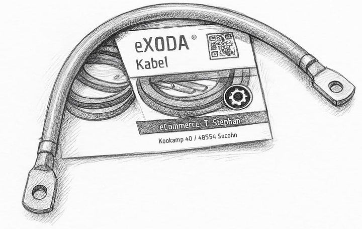 Exoda Batteriekabel 35 mm² 20cm M8 Rot flexibel 99 Prozent Kupfer Auto Boot Motorrad optimale Stromü