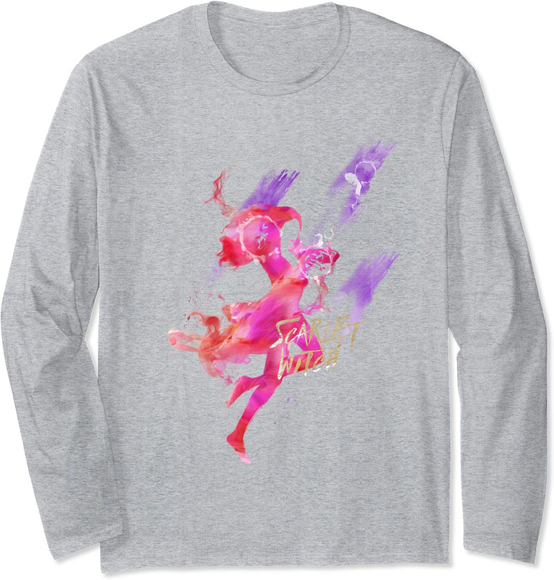 Marvel Scarlet Witch Silhouette Watercolor Poster Langarmshirt
